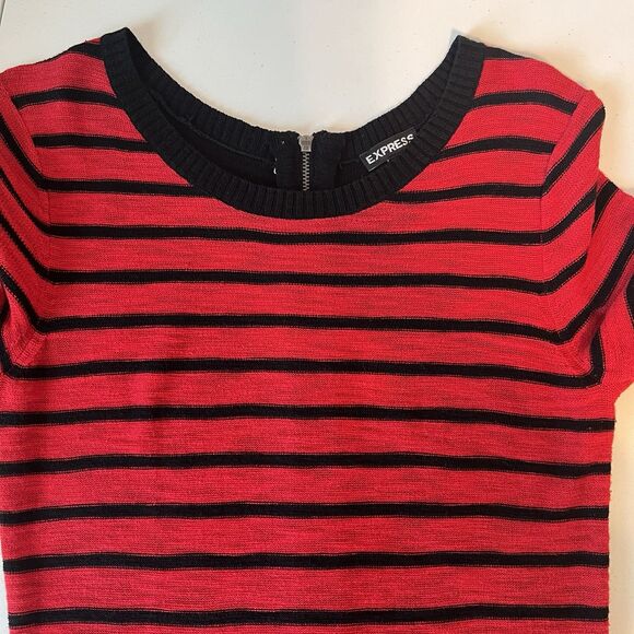 Express Black And Red Striped Sweater Dress. Size Medium - Picture 6 of 10